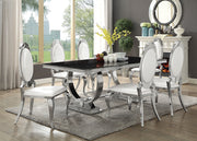 Antoine Rectangular 95-inch Glass Top Dining Table