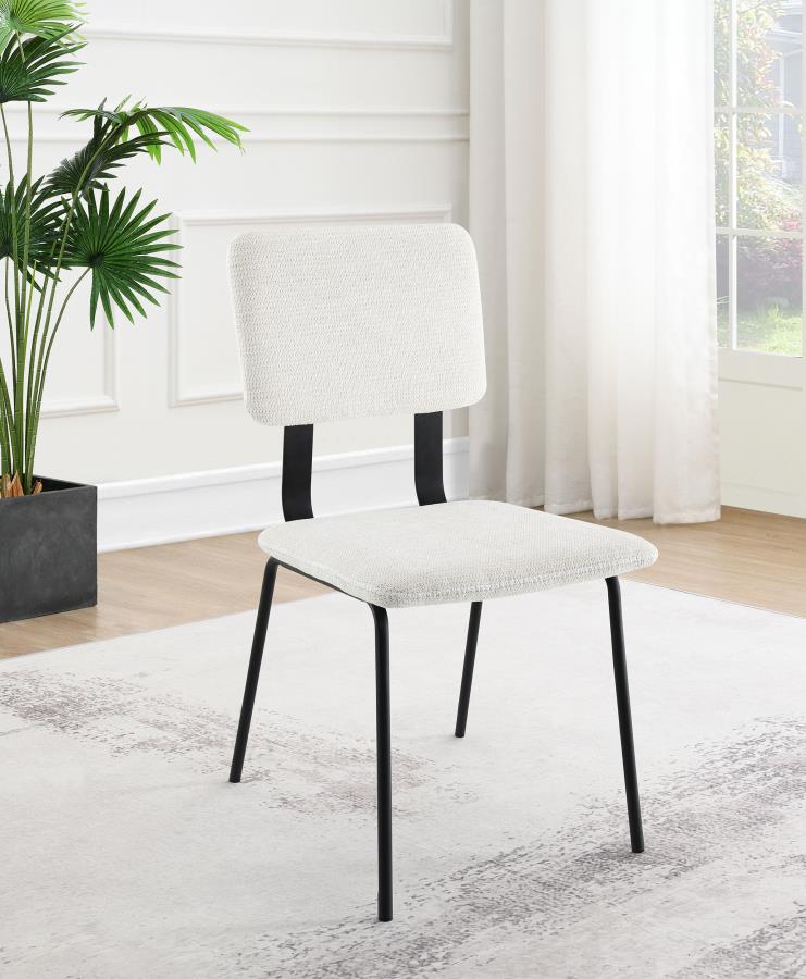 Calla Fabric Upholstered Dining Side Chair (Set of 2) White