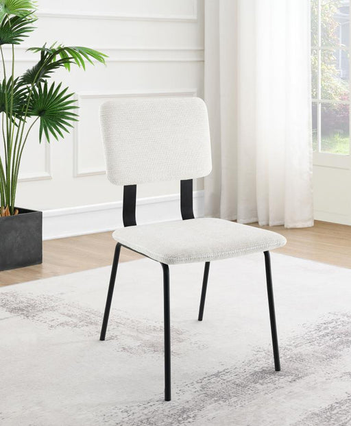 Calla Fabric Upholstered Dining Side Chair (Set of 2) White