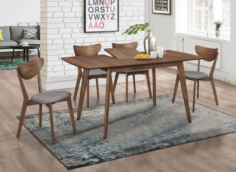 Alfredo Butterfly Leaf Dining Set Natural Walnut 5-piece