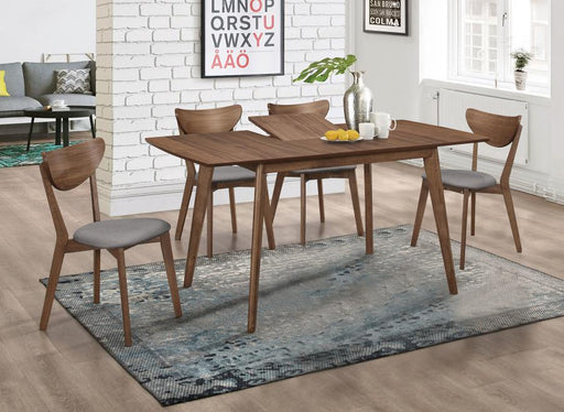 Alfredo Butterfly Leaf Dining Set Natural Walnut 5-piece