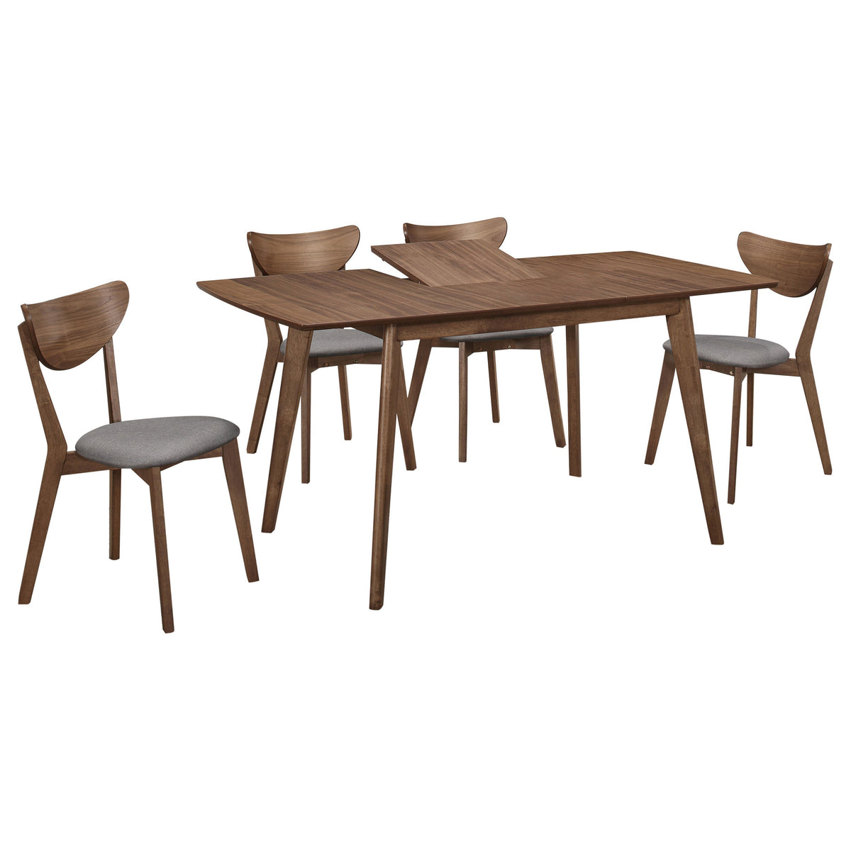 Alfredo Butterfly Leaf Dining Set Natural Walnut