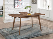 Alfredo 63-inch Extension Leaf Dining Table Natural Walnut