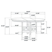 Lavon Oval 60-inch Extension Leaf Dining Table Medium