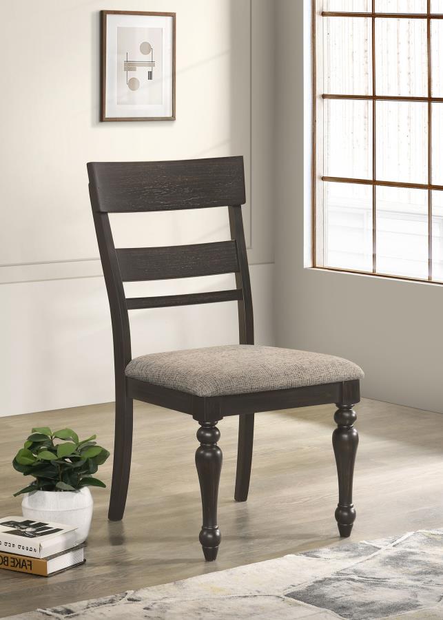 Bridget Wood Dining Side Chair Charcoal (Set of 2) Default Title