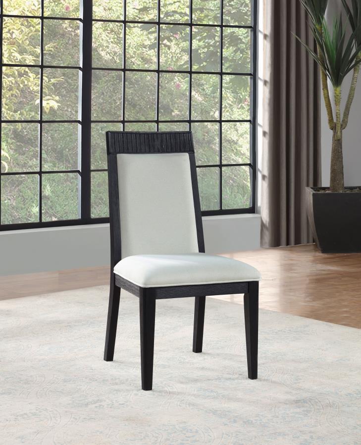 Brookmead Dining Side Chair Ivory and Black (Set of 2) Default Title