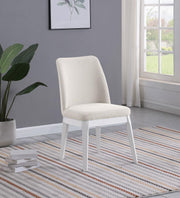 Carissa Upholstered Dining Side Chair (Set of 2) Beige