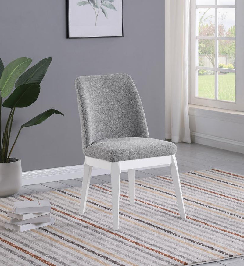 Carissa Upholstered Dining Side Chair (Set of 2) Light Grey