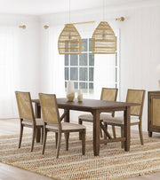 Matisse Rectangular Dining Table Set Light Brown 5-piece