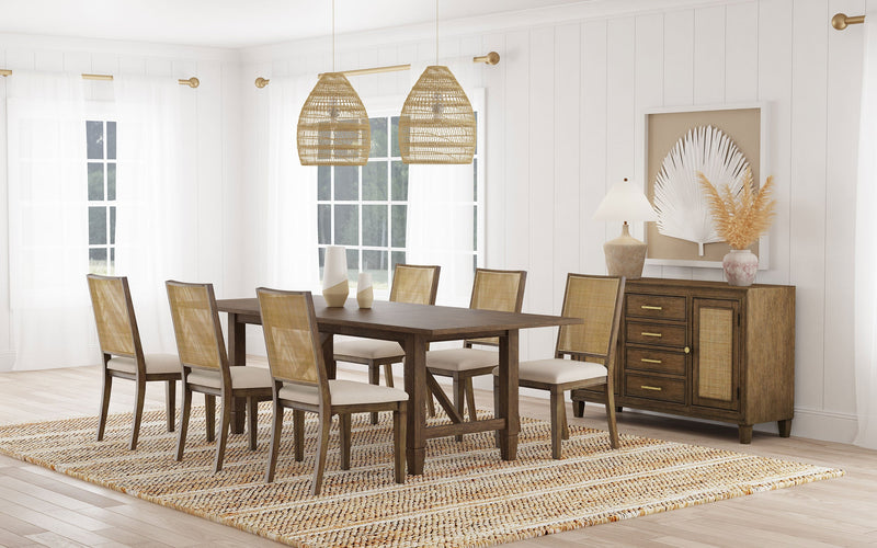 Matisse Rectangular Dining Table Set Light Brown