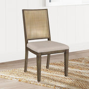 Matisse Woven Rattan Back Dining Side Chair Brown (Set of 2) Default Title