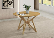 Elowen Round 42-inch Solid Wood Dining Table Light Walnut Default Title
