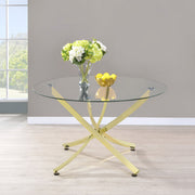Beckham Round 46-inch Glass Top Dining Table