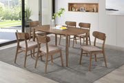 Dortch Oval Solid Wood Dining Set Walnut 7-piece