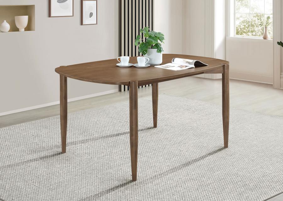Dortch Oval 63-inch Solid Wood Dining Table Walnut Default Title
