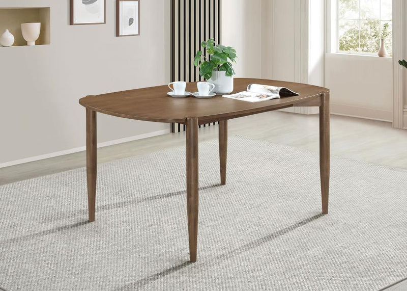 Dortch Oval 63-inch Solid Wood Dining Table Walnut Default Title