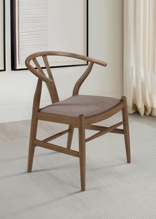 Dinah Wood Wishbone Dining Side Chair Walnut (Set of 2) Default Title