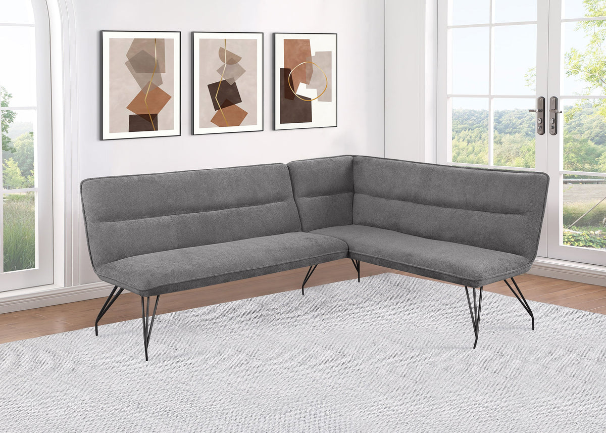 Dodson Fabric Upholstered L-Shaped Nook Dining Bench