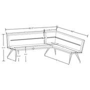Dodson Fabric Upholstered L-Shaped Nook Dining Bench