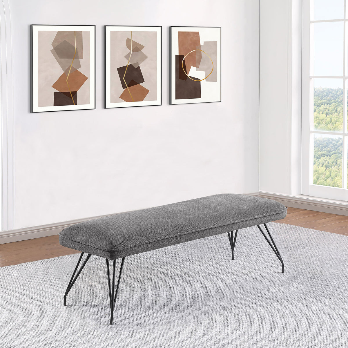 Dodson Fabric Upholstered Dining Bench