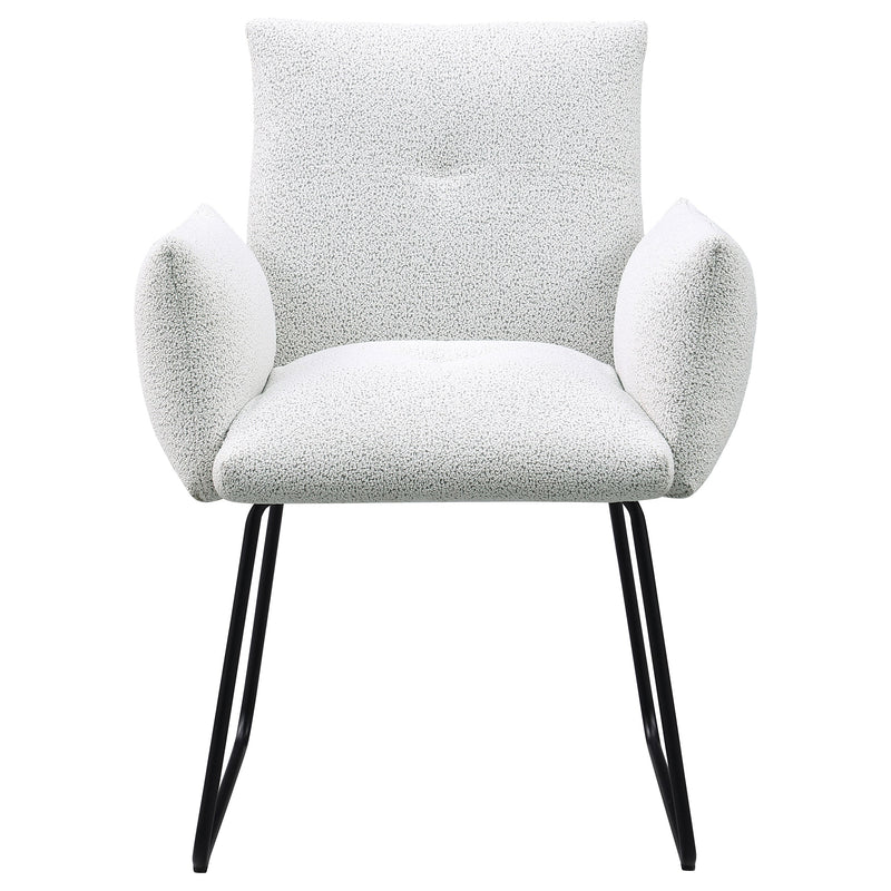 Ackland Upholstered Dining Arm Chair Light Grey (Set of 2)
