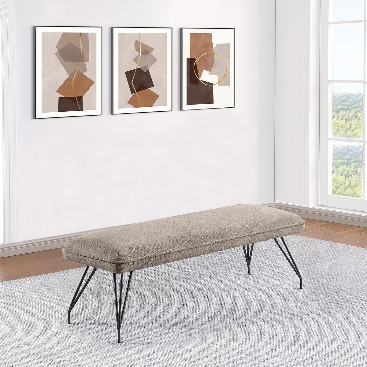 Dodson Fabric Upholstered Dining Bench