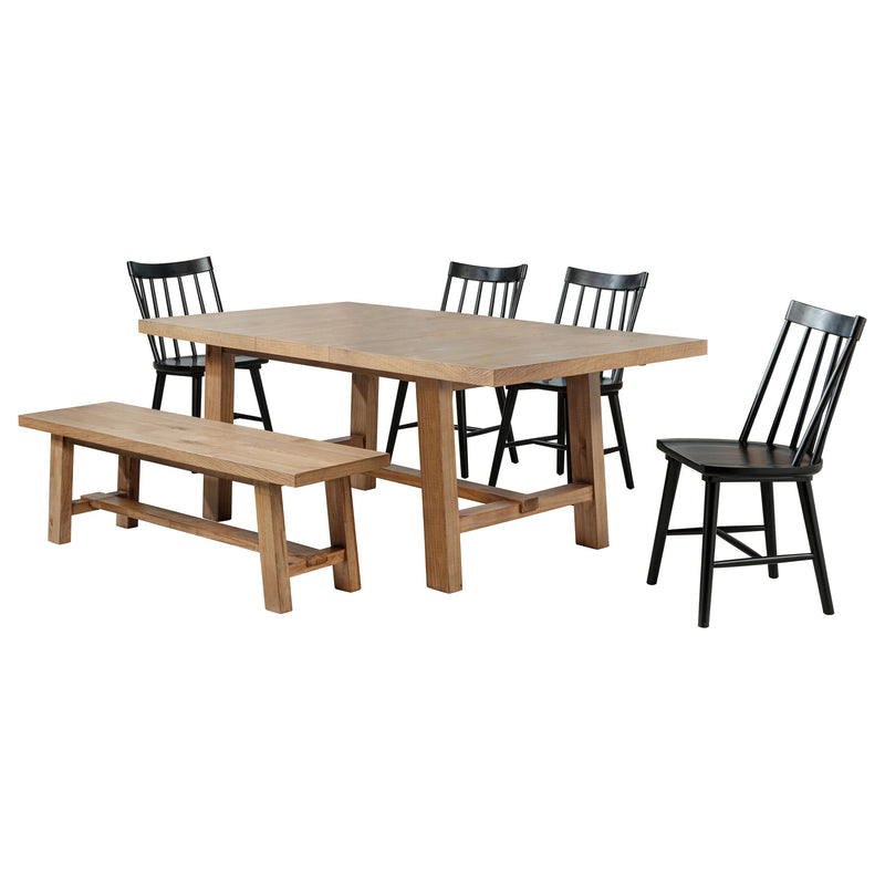 Middleton Extension Leaf Dining Set Brown