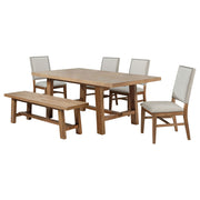 Middleton Extension Leaf Dining Set Brown and Beige