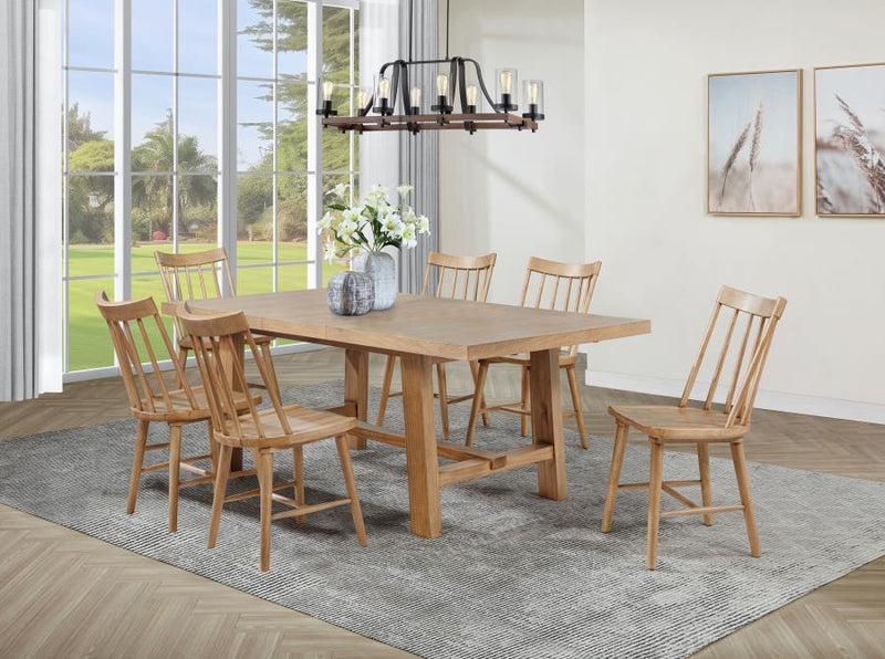 Middleton Extension Leaf Dining Set Natural Brown 7-piece