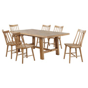 Middleton Extension Leaf Dining Set Natural Brown