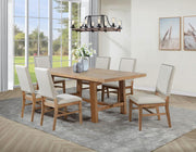 Middleton Extension Leaf Dining Set Brown and Beige 7-piece