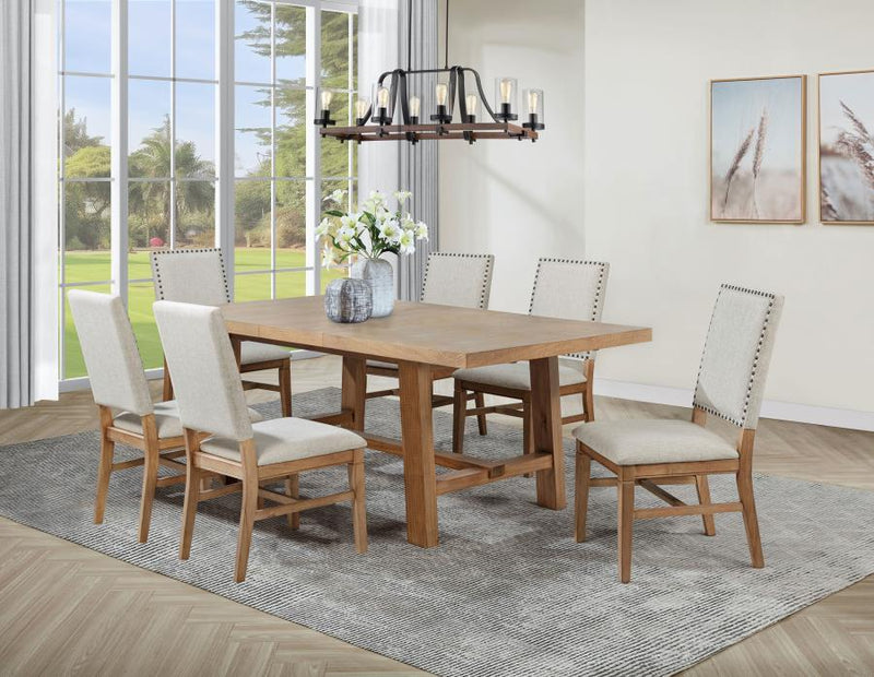 Middleton Extension Leaf Dining Set Brown and Beige 7-piece