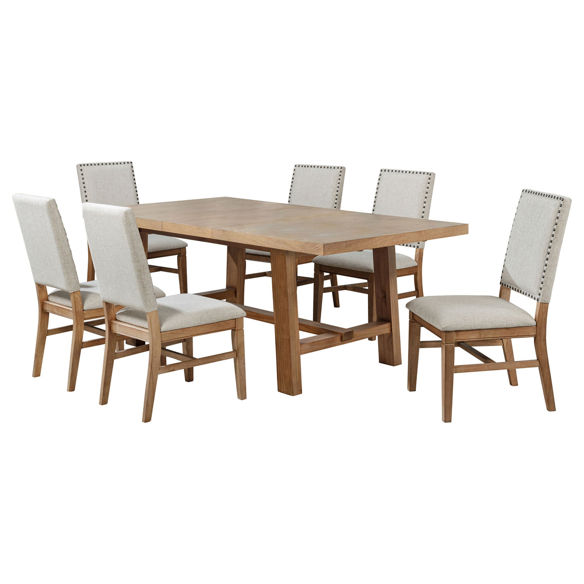 Middleton Extension Leaf Dining Set Brown and Beige