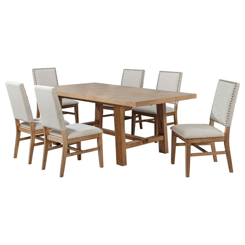 Middleton Extension Leaf Dining Set Brown and Beige