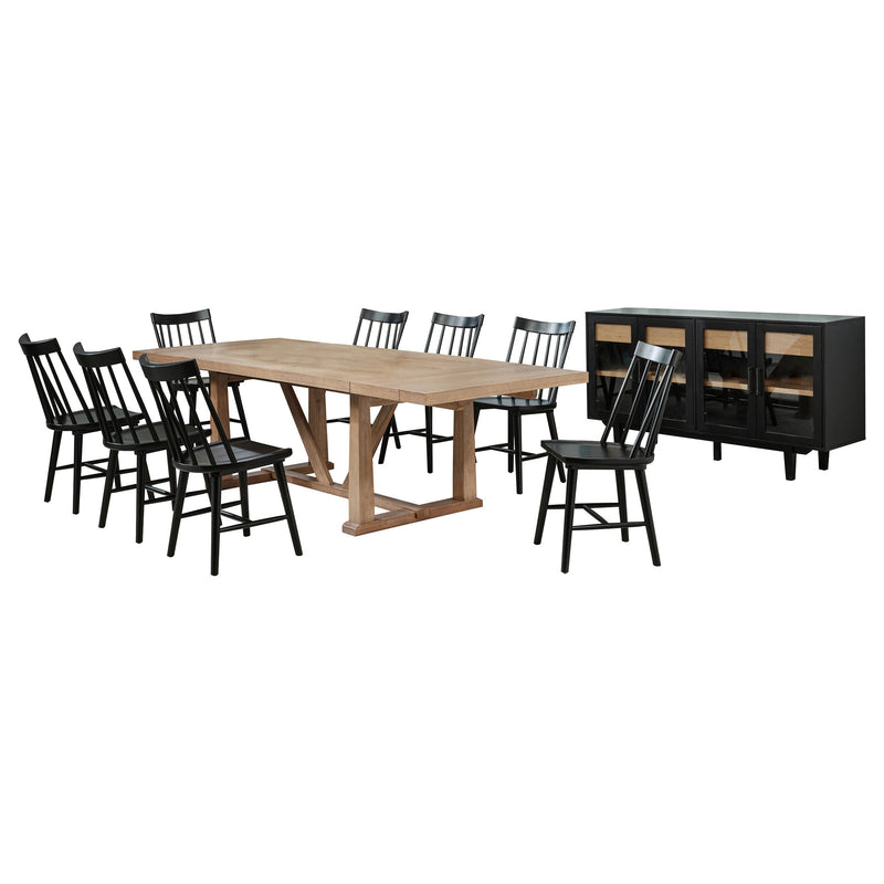 Middleton Extension Leaf Dining Set Brown