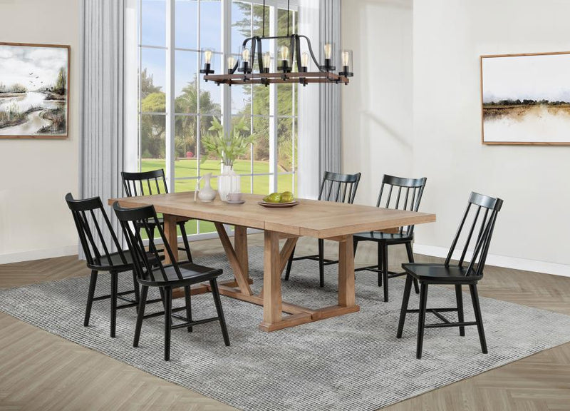 Middleton Extension Leaf Dining Set Brown 7-piece