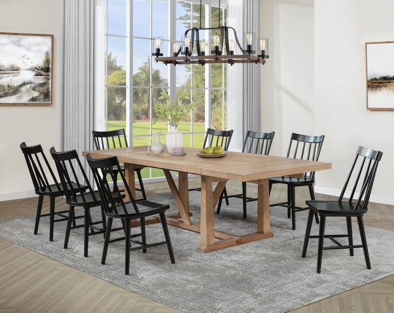 Middleton Extension Leaf Dining Set Brown 9-piece