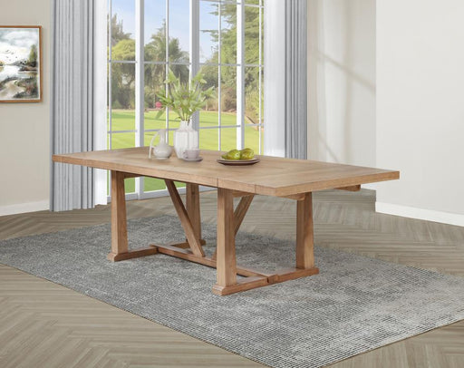Middleton 106-inch Extension Leaf Dining Table Natural Brown Default Title