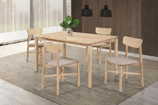 Parkridge 59-inch Wood Dining Set White Washed 5-piece