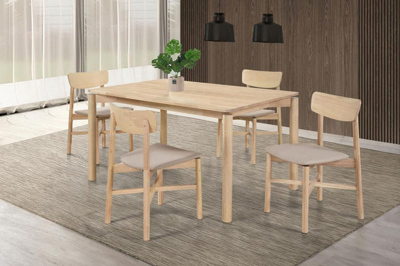 Parkridge 59-inch Wood Dining Set White Washed 5-piece