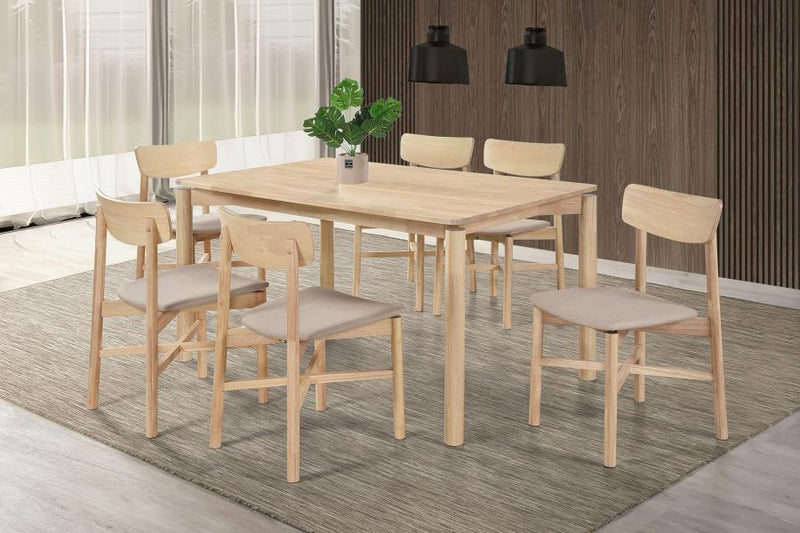 Parkridge 59-inch Wood Dining Set White Washed 7-piece