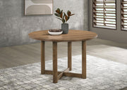 Crestmore 46-inch Round Wood Dining Table Walnut Default Title
