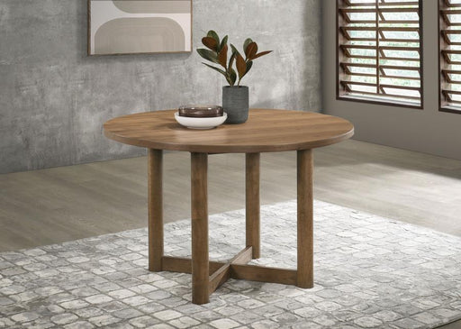 Crestmore 46-inch Round Wood Dining Table Walnut Default Title