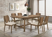 Crestmore Rectangular Dining Table Set Walnut 7-piece