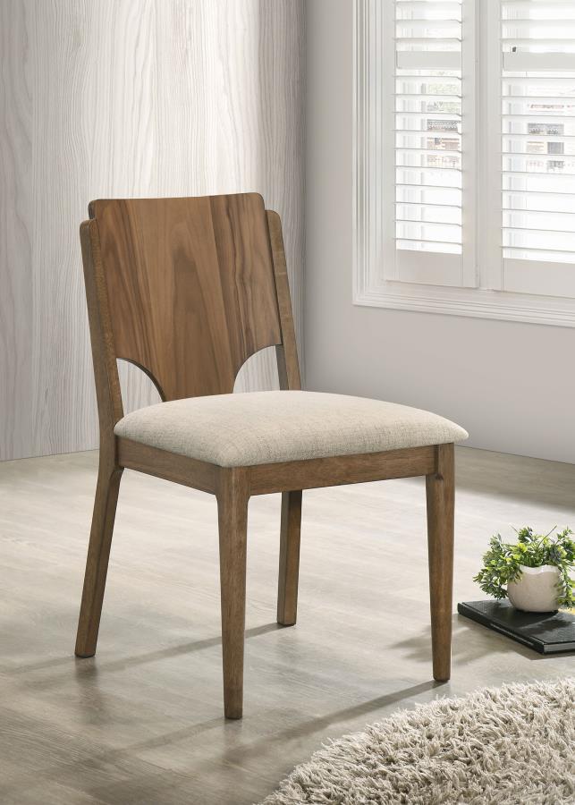 Crestmore Dining Chair Upholstered Seat Walnut (Set of 2) Default Title