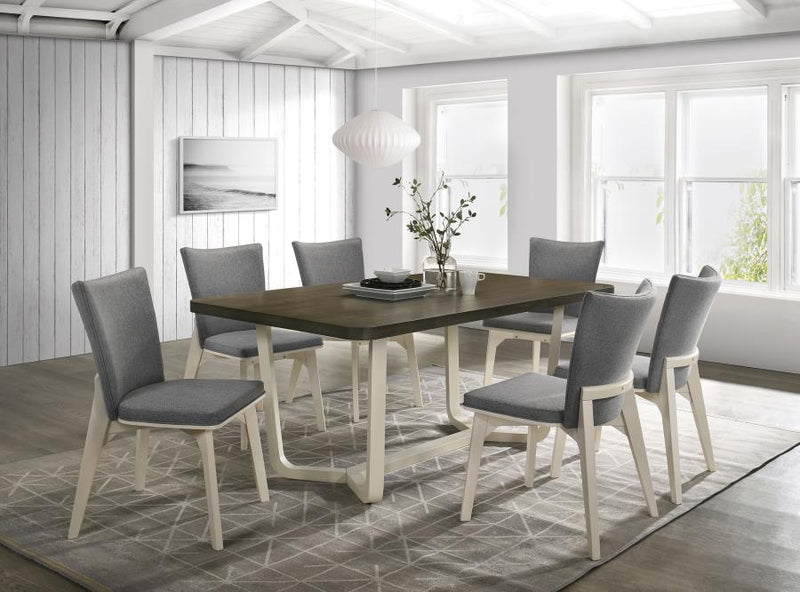 Biloxi 71-inch Rectangular Dining Set Greyish Brown 7-piece