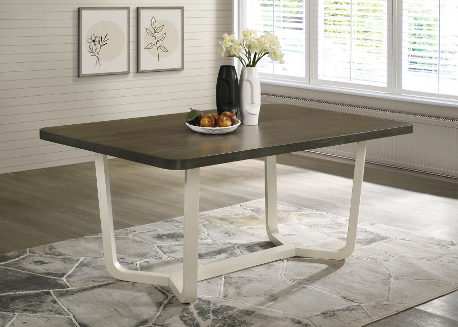 Biloxi 71-inch Rectangular Wood Dining Table Greyish Brown Default Title
