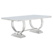 Antoine Rectangular 95-inch Glass Top Dining Table