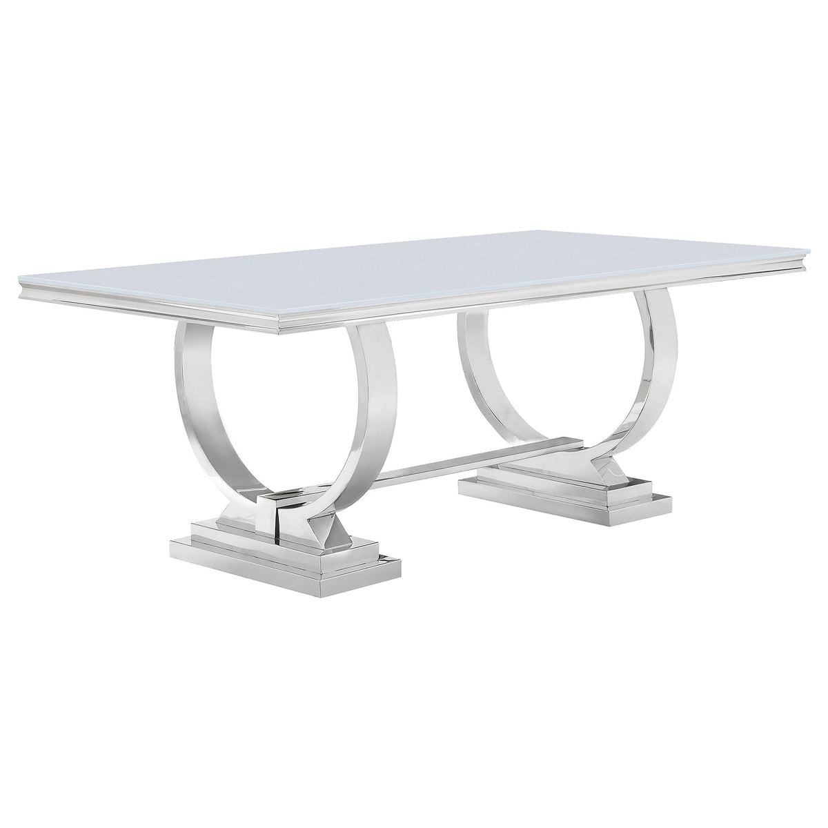Antoine Rectangular 95-inch Glass Top Dining Table