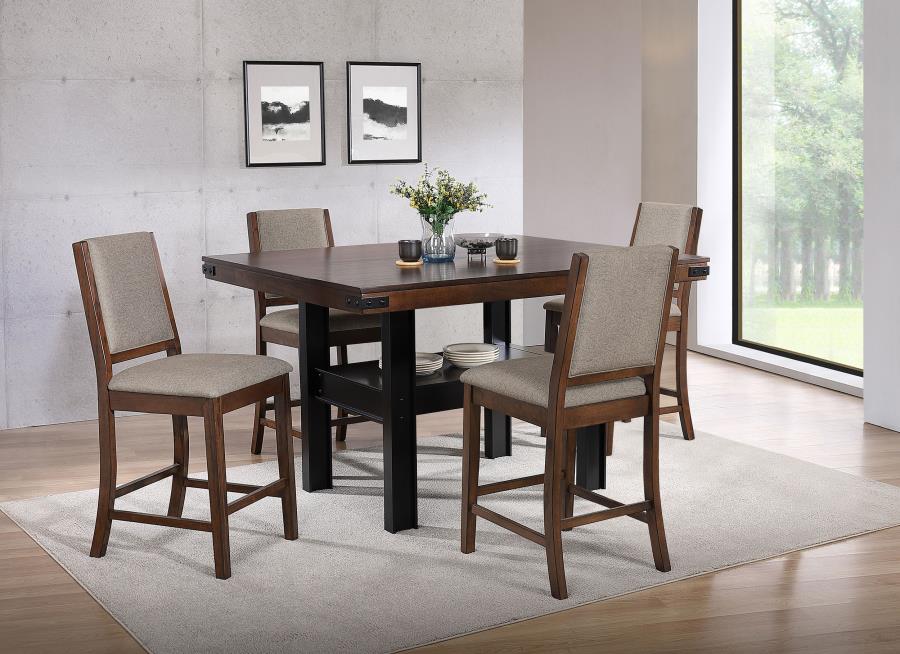 Patterson Counter Height Dining Set Mango Oak 5-piece